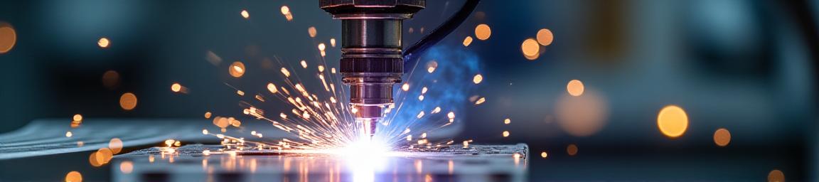 Close up of a precision robot welding a chair frame